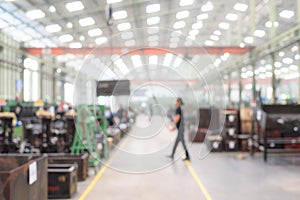 Blurred or defocused manufacturing factory