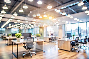 Blurred empty open space office photo