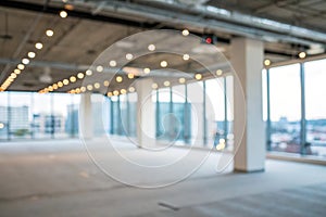 Blurred Empty Open Space Office Interior