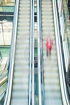 Blurred escalators