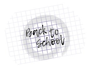 Blurred exercise book. Design template Back to School. Vector