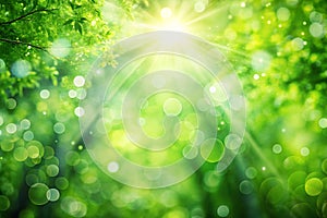 Blurred forest green background material photo