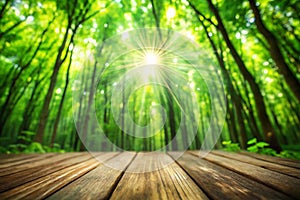Blurred forest green background material photo