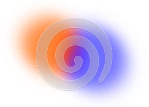Blurred Gradient Backdrop, Soft Gradient Background, Orange and Purple defocus on white background, Vector Illustration