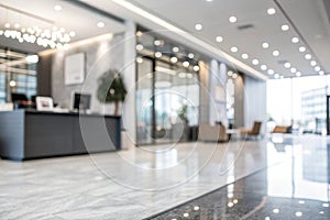 Blurred gray silver office background with bokeh light