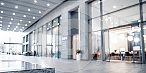 Blurred gray silver office background with bokeh light