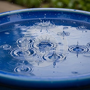 Blurred greenery, emphasizing the focus on the dynamic interaction