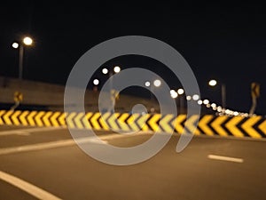 Blurred Highway Curve Lane