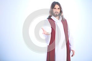 Blurred image of Jesus Christ