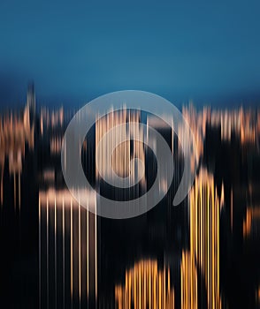 Blurred image of Manhattan