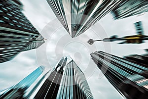 Blurred image of Manhattan