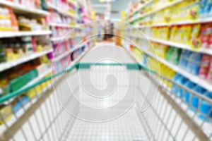 Blurred image of shopping cart