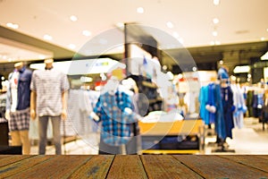 Blurred image of shopping mall and bokeh background