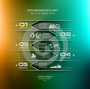 Blurred Infographic design template