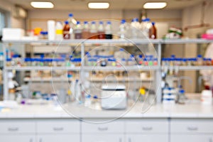 Blurred laboratory photo