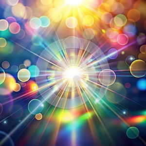 Blurred Light Refraction with Bokeh Effect