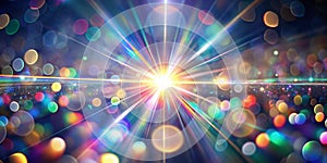 Blurred Light Refraction with Bokeh Effect