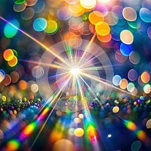 Blurred Light Refraction with Bokeh Effect