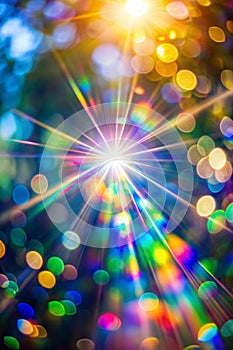 Blurred Light Refraction with Bokeh Effect