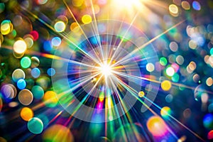 Blurred light refraction and bokeh effect