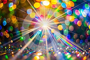 Blurred light refraction and bokeh effect