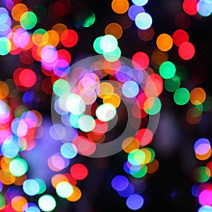 Blurred lights of christmas tree