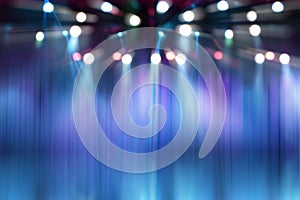 Blurred lights on stage of concert lighting