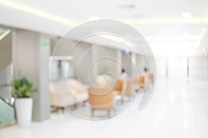 Blurred luxury hospital interior background