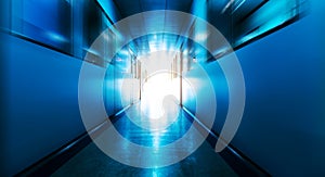 empty long corridor in hospital