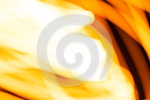 Blurred moving fire lights background, yellow, orange and white colors on black, abstract template for design, high resolution