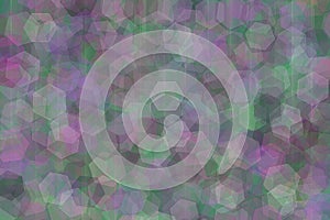 Blurred multicolored abstraction withmulticolored bright abstraction of pastel polygons pink purple green smoke and glare