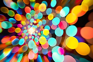 Blurred multicolored background texture with beautiful bokeh. Abstract iridescent background