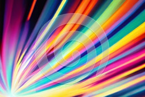 Blurred multicolored background texture with beautiful rays. Abstract iridescent background