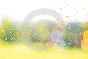 Blurred nature raindrop background