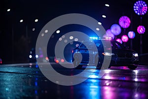 Blur neon light bokeh effect photo
