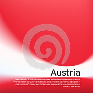 Blurred pattern in the colors of the austrian flag. Austria flag background. National poster, banner of austria. State austrian