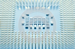 Blurred picture of computer processor close up
