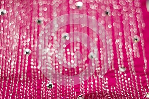 Blurred Pink Textile with Strasses