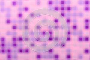 Blurred of pink tiles square block for background