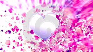 Blurred Pink and White Valentines Day Background Graphic