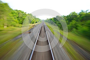 Blurred Railway Track