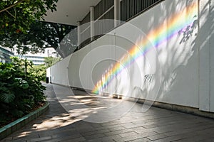 Blurred rainbow light refraction