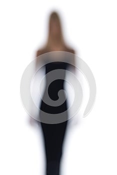 Blurred silhouette of a woman