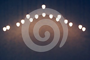 Blurred texture of many light bulbs.