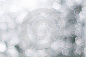 Blurred view of abstract silver background. Bokeh effect