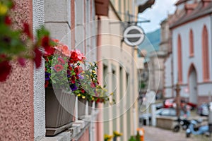 Blurred view on streets of European ancient city