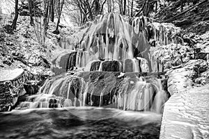 Blurred water in waterfall