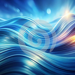 Blurred wave blue pattern photo