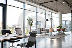 Blurring the Background in a Modern Office Interior