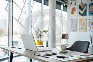 Blurring the Background in a Modern Office Interior